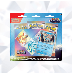 Tripack Collection Autocollant Réajustable Pokémon Écarlate et Violet - Évolutions Prismatiques (Modèle Aléatoire)